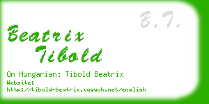beatrix tibold business card
